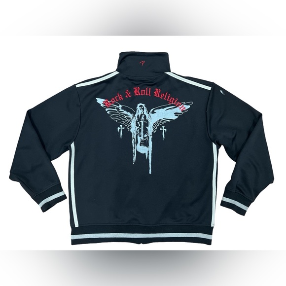 Vintage 90s Fender by DaVinci Sweatshirt Zip‎ Graphic Embroidered Grunge Medium - Picture 1 of 11